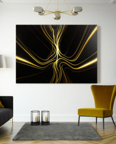 Abstract Gold Light Canvas