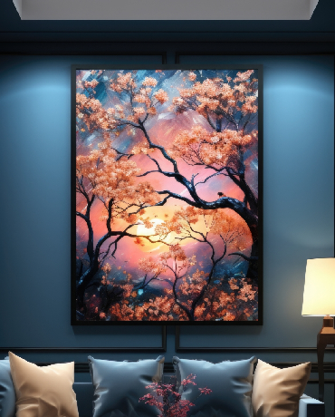 Blossom Sunset Landscape
                                                    Print