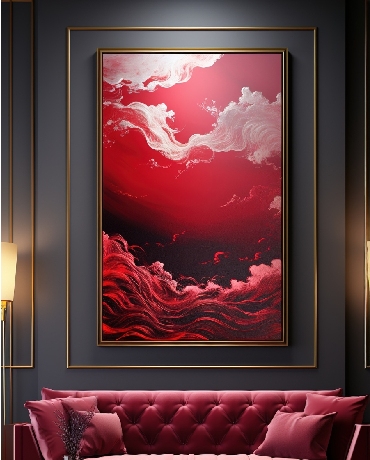 Crimson Clouds Abstract
                                                    Canvas