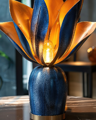 Metallic Petal Table Lamp