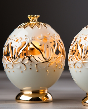 Ornate Gold Patterned Vase